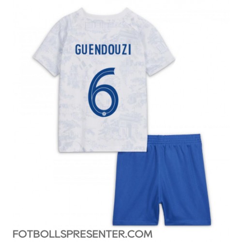 Frankrike Matteo Guendouzi #6 Bortatröja Barn VM 2022 Kortärmad (+ korta byxor)